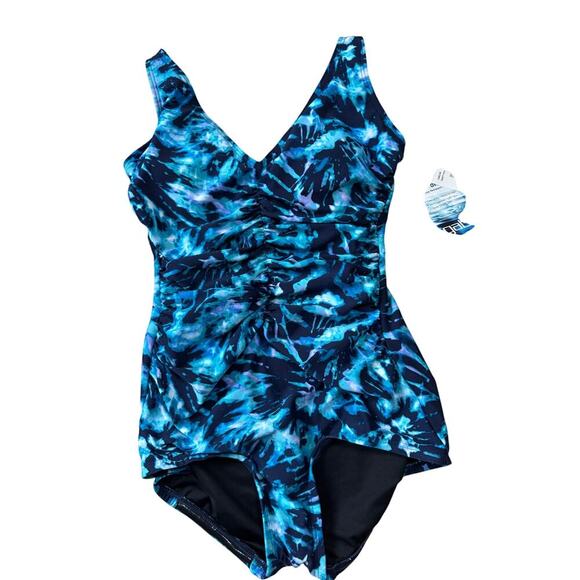 NWT, GABAR/Miraclesuit women's size 10; V Neck; supportive, modest - Picture 1 of 13